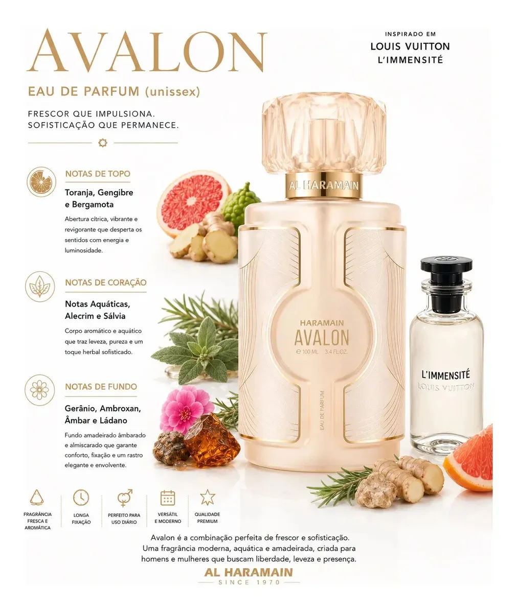 Perfume Al Haramain Avalon Eau de Parfum 100ml, Unissex, foto 4