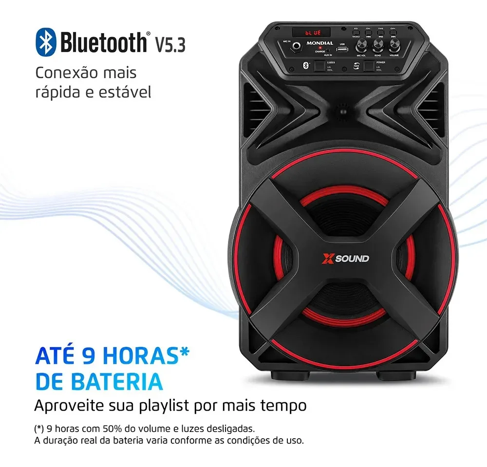 Caixa Amplificada Mondial CM-300-N 300W Bivolt, foto 3