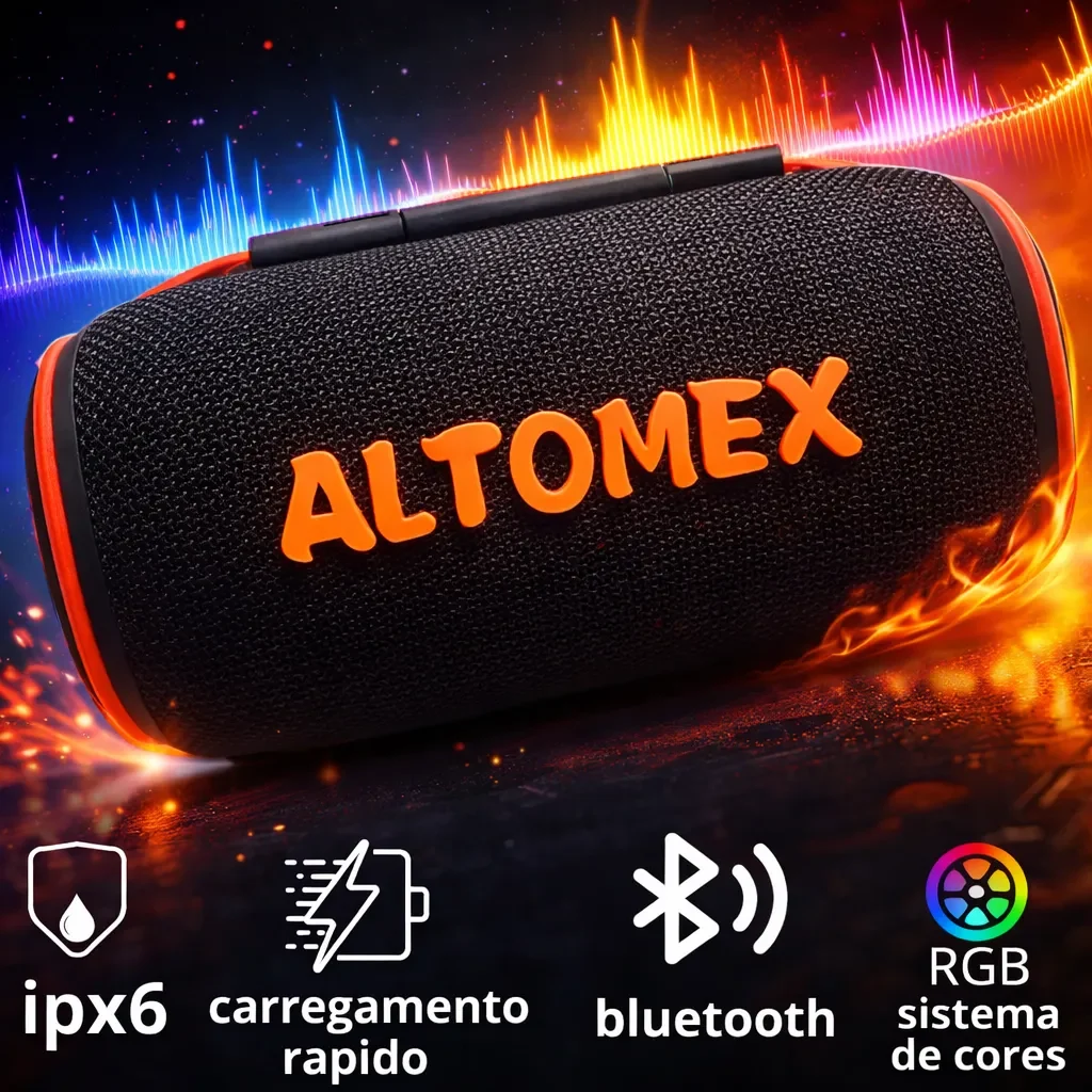 Caixa de Som Bluetooth Portátil 15 W IPX6 Preta, foto 3
