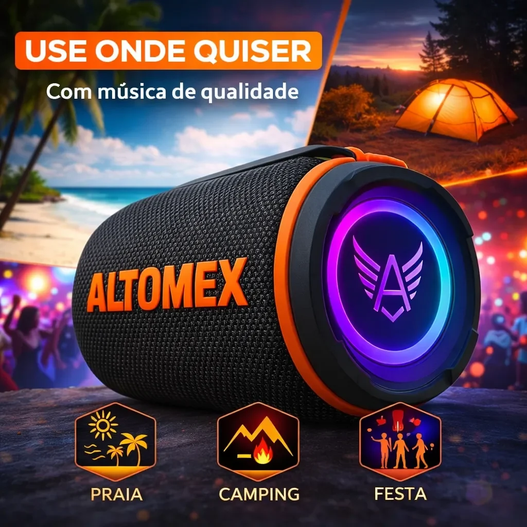Caixa de Som Bluetooth Portátil 15 W IPX6 Preta, foto 5