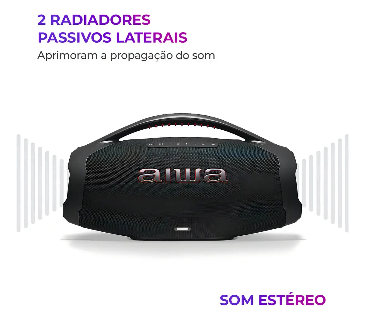 Caixa de Som Portátil Aiwa Boombox 200 W Bluetooth, foto 5