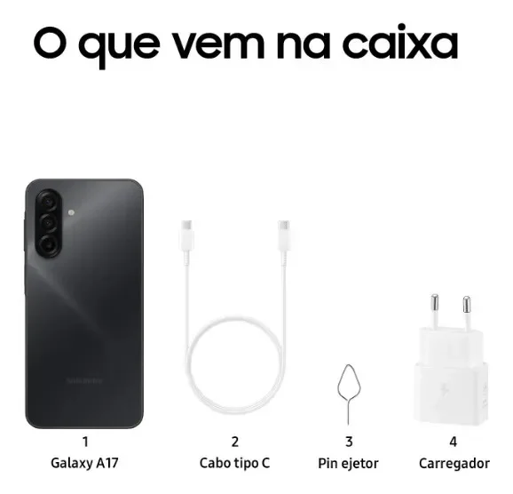 Celular Samsung Galaxy A17 128 GB 4 GB Preto, foto 5