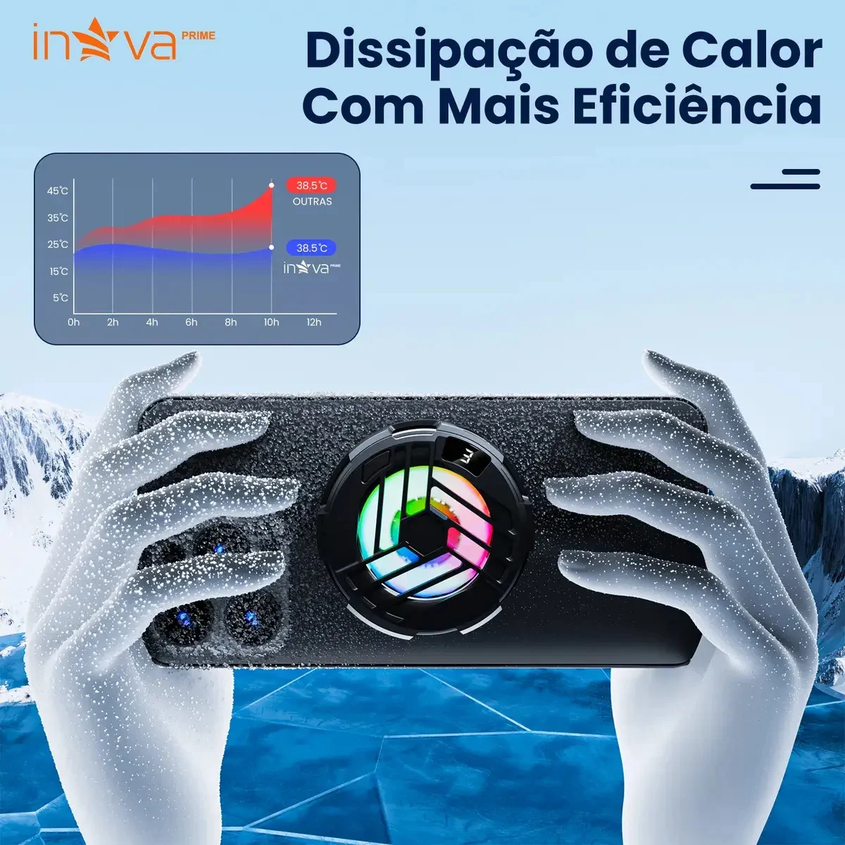 Cooler Magnético para Celular com RGB e Placa Peltier, foto 4