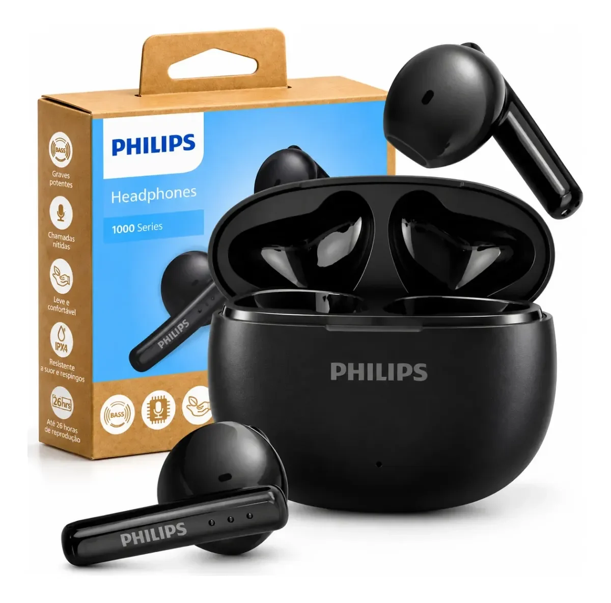 Fone de Ouvido Sem Fio Philips TAT1139 Preto