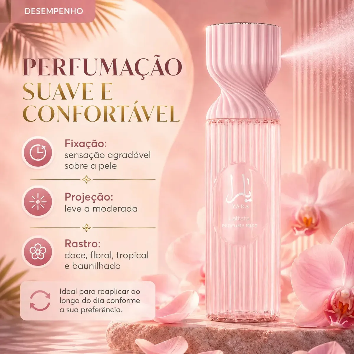 Body Splash Lattafa Yara Perfume Mist 250ml, Feminino, foto 4